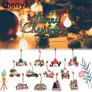 Cherry3 โนมแขวนตกแต่งรถยนต์ ลายการ์ตูนคริสต์มาส ของขวัญปี 12 ชิ้น