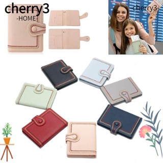 Cherry3 กระเป๋าใส่หนังสือเดินทาง หนัง PU กันน้ํา อเนกประสงค์ สีพื้น สําหรับเดินทาง