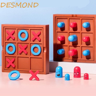 Desmond เกมกระดานตั้งโต๊ะ, หมากรุก Kong Mingqi XO Chess Tick Tac Toe บอร์ดตกแต่ง, เกมกระดาน Solitaire สร้างสรรค์ ABS เกมกระดานตั้งโต๊ะ ของขวัญสําหรับเด็ก