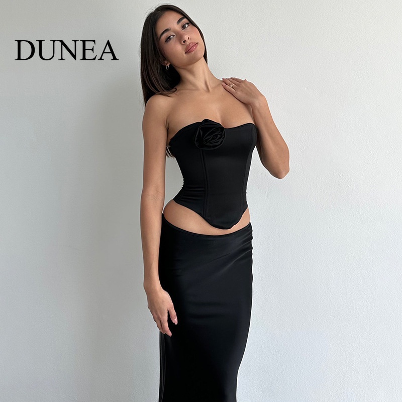 dunea-กระโปรงยาว-ผ้าซาติน-รัดรูป-เซ็กซี่-สําหรับผู้หญิง