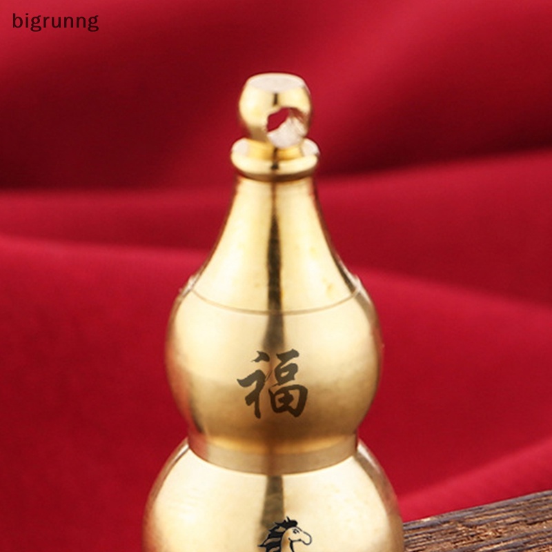 bigrunng-พวงกุญแจ-จี้น้ําเต้าทองเหลือง-รูปราศีจีน-แบบกลวง-เปิดด้านบน-diy-สําหรับตกแต่ง-sg