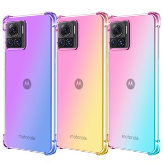 เคสโทรศัพท์มือถือ แบบโปร่งแสง ไล่โทนสี สําหรับ Motorola EDGE 30 Ultra Fusion Edge30 PRO Neo EDGE 40 PRO E22 E22i