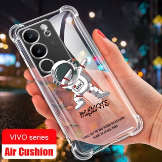 [พร้อมส่ง] เคสซิลิโคนใส ลายนักบินอวกาศ NASA กันกระแทก สําหรับ VIVO V29 5G V29E V29 Pro