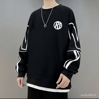 95oe &gt; เสื้อกันหนาวลําลอง พิมพ์ลายตัวอักษร แฟชั่นฤดูใบไม้ผลิ สไตล์สตรีท สําหรับผู้ชาย