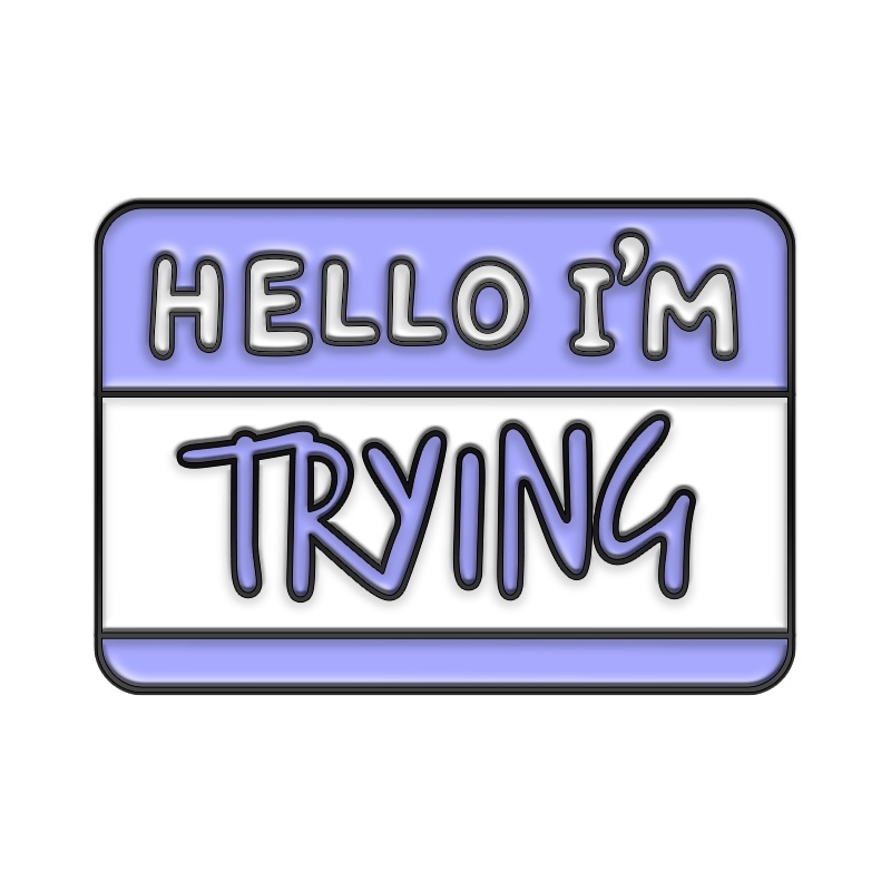 เข็มกลัดโลหะ ลายข้อความ Hello I'm Text 50 แบบ อุปกรณ์เสริม สําหรับติดตก ...