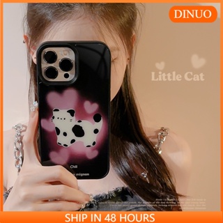 เคสโทรศัพท์มือถือ ลายแมว วัว สีดํา สําหรับ Iphone 14promax 13 12 pro promax 11