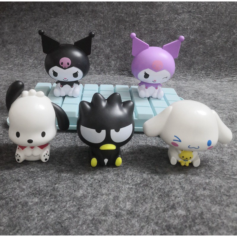 ตุ๊กตาฟิกเกอร์-อนิเมะ-sanrio-cinnamoroll-pachacco-kuromi-kawaii-hello-kitty-ของเล่นสําหรับเด็ก