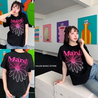 [S-5XL]【Fashion】 นิว mardi mercredi  Top” TAG VALEN เสื้อยืดสุดฮิต  พิมพ์ลายน้องหมา  กำลังฮิตสุดๆลายน่ารักมากๆตัวเสื้อคอ