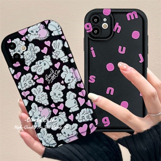 เคสโทรศัพท์มือถือแบบนิ่ม ใส ลายกระต่ายน่ารัก สําหรับ iPhone 15 14 13 11 12 Pro Max 8 7 6 6s Plus XR XS Max SE 2020