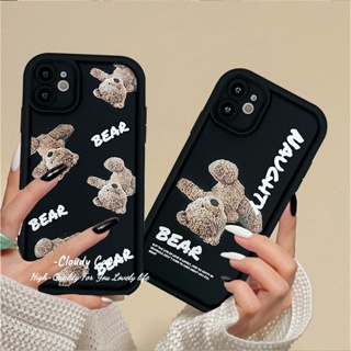 เคสโทรศัพท์มือถือแบบนิ่ม ใส ลายหมีน่ารัก สําหรับ iPhone 15 14 13 11 12 Pro Max 8 7 6 6s Plus XR XS Max SE 2020