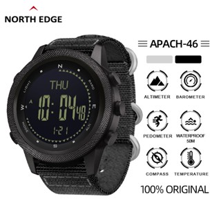 North EDGE APACHE-46 นาฬิกาข้อมือดิจิทัล กันน้ํา บารอมิเตอร์ เข็มทิศ เวลาโลก 50 เมตร สําหรับผู้ชาย