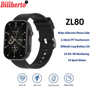 Diliberto ZL80 สมาร์ทวอทช์ GPS เชื่อมต่อบลูทูธ วัดอัตราการเต้นหัวใจ 2.0 นิ้ว กันน้ํา