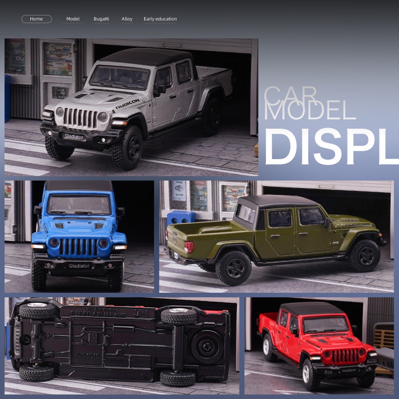 jkm1-64-jeep-gladiator-pick-up-diecast-รถของเล่น-สําหรับเด็กผู้ชาย-ของขวัญวันเกิด-รถของเล่น-รถสะสม