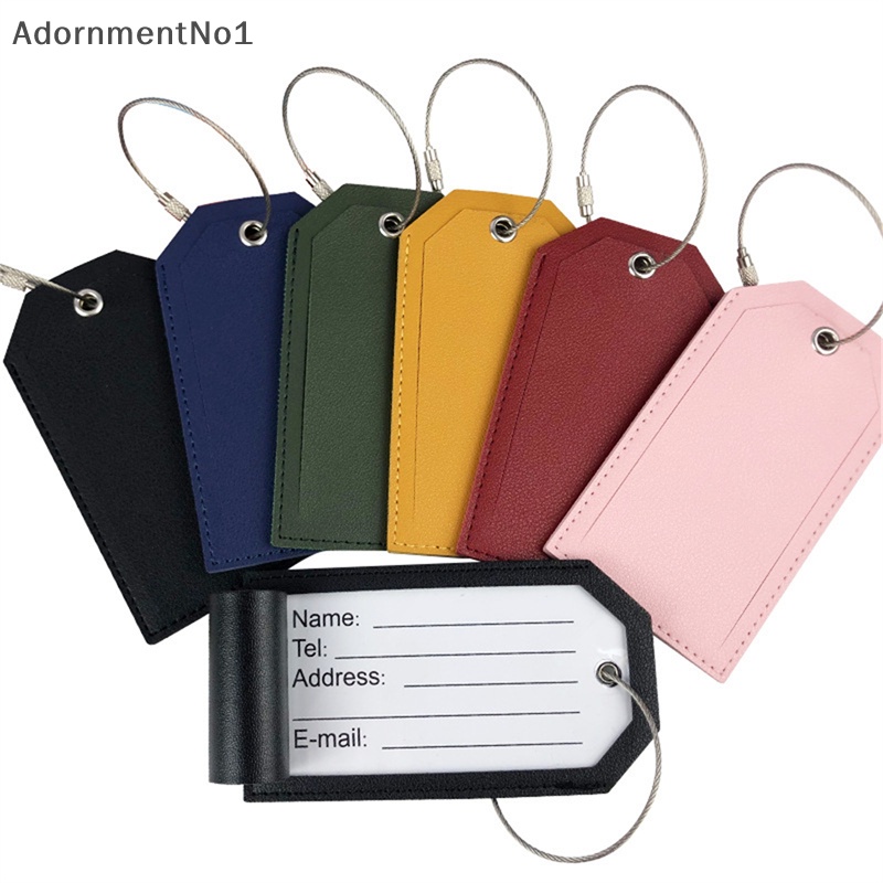 adornmentno1-ป้ายแท็กกระเป๋าเดินทาง-หนัง-pu-ห่วงเหล็ก-ป้ายแท็ก-id-แบบพกพา-อุปกรณ์เสริมบูติก
