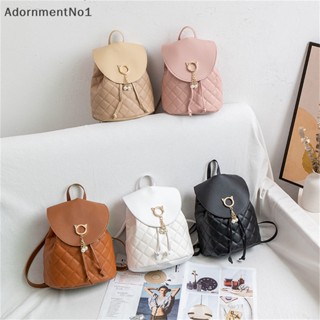 Adornmentno1 กระเป๋าเป้สะพายหลัง หนัง PU ขนาดเล็ก อเนกประสงค์ ประดับเพชร ตาข่าย ใส่โทรศัพท์ได้ สําหรับผู้หญิง นักเรียน