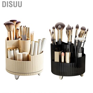 Disuu Makeup Brush Storage Organizer  Plastic Large  Round Easy To Clean Rotatable Cosmetic Cup for Vanity Countertops