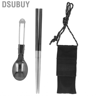 Dsubuy Foldable Camping  And Chopstick Set 304 Stainless Steel For Travel