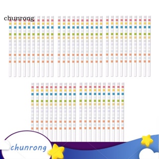 Chunrong แถบกระดาษทดสอบคุณภาพน้ํา 14-in-1 สําหรับสระว่ายน้ํา 50 ชิ้น ต่อชุด