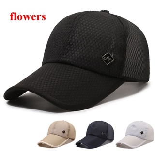 Flowers หมวกเบสบอล กันแดด ระบายอากาศ พิมพ์ลายตัวอักษร เหมาะกับฤดูร้อน สําหรับผู้ชาย