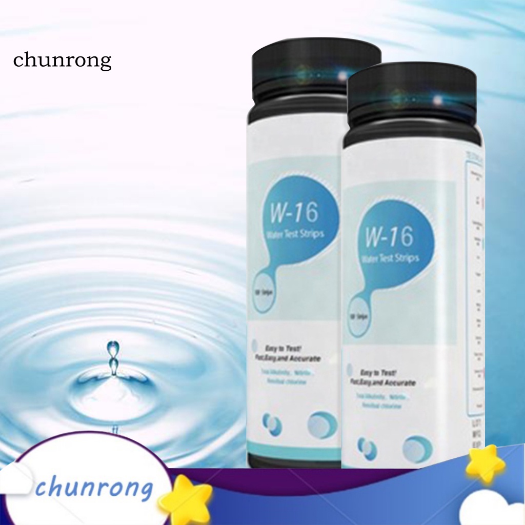chunrong-แถบกระดาษทดสอบคุณภาพน้ํา-pet-w-16-16-in-1-สําหรับดื่มน้ํา-50-ชิ้น