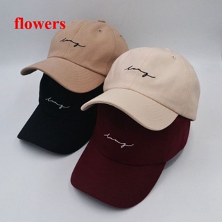 Flowers หมวกเบสบอล แฟชั่นเกาหลี สําหรับผู้ชายและผู้หญิง กลางแจ้ง Sumbrero