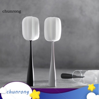 Chunrong แปรงฟองน้ํา ด้ามจับยาว แนวตั้ง ใส่สบาย สําหรับล้างจาน ขวดโฟม