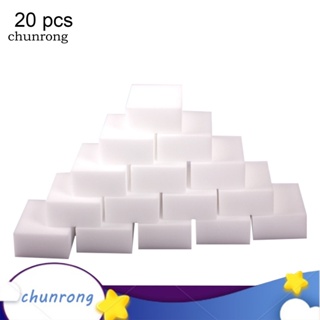 Chunrong ฟองน้ําเมลามีน ความเหนียวสูง เป็นมิตรกับสิ่งแวดล้อม สีขาว สําหรับทําความสะอาดบ้าน 20 ชิ้น ต่อถุง