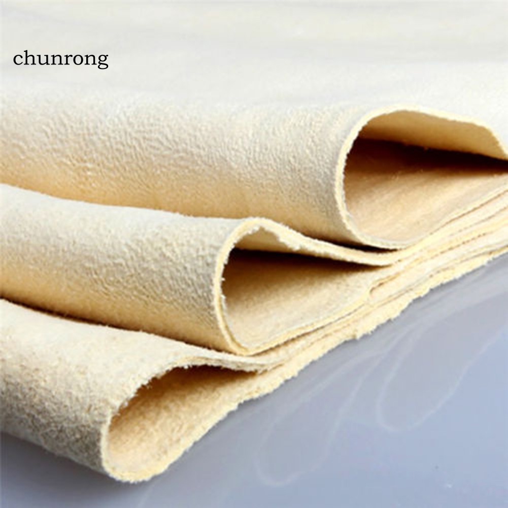 chunrong-ผ้าขนหนูหนังเทียม-ดูดซับน้ําได้ดี-สําหรับทําความสะอาดรถยนต์