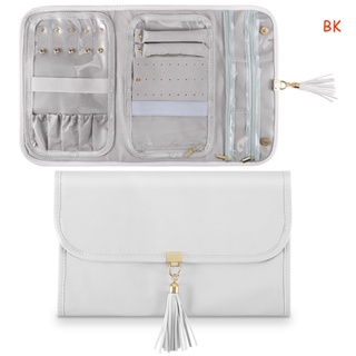 Bk กระเป๋าหนัง ทรงคลัทช์ กันน้ํา น้ําหนักเบา แบบพกพา สําหรับเก็บเครื่องประดับ สร้อยคอ แหวน ต่างหู สร้อยข้อมือ