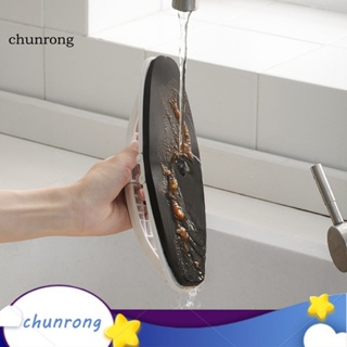Chunrong แปรงฟองน้ํา PP พับได้ ประหยัดแรงงาน แห้งเร็ว อุปกรณ์เสริม สําหรับห้องครัว