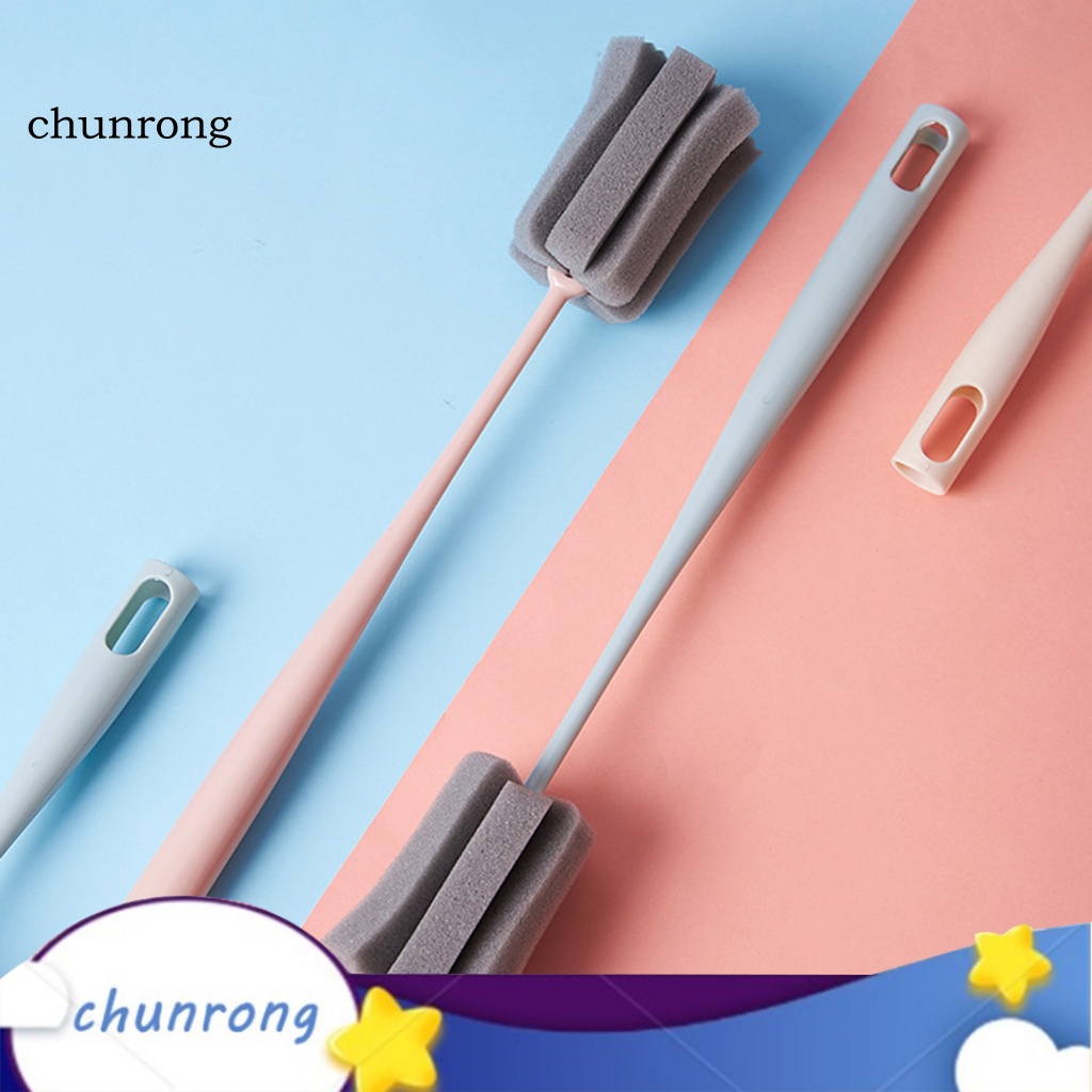 chunrong-แปรงฟองน้ํา-pp-แบบยืดหยุ่น-ถอดออกได้-สําหรับทําความสะอาดขวดน้ํา-ห้องน้ํา-2-ชิ้น