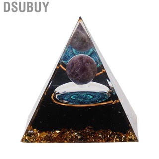 Dsubuy Home 6cm Crystal Epoxy Pyramid Decoration Hand Made Desktop Ornament