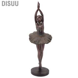 Disuu Standing Ballerina Sculpture Elegant Resin Artistic Ornament