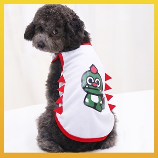 [Daliya] เสื้อกั๊ก พิมพ์ลายไดโนเสาร์น่ารัก ระบายอากาศ ฤดูร้อน สําหรับสัตว์เลี้ยง สุนัข แมว