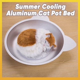 [Daliya] ที่นอนแมว แบบอลูมิเนียม ระบายความร้อน รูปหูแมวน่ารัก แฟชั่นฤดูร้อน สําหรับแมว