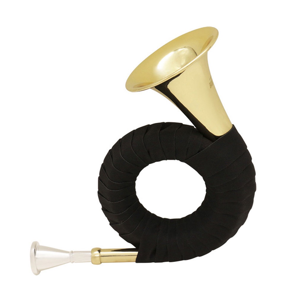 new-arrival-brass-hunting-horn-outdoor-professional-stand-w-cleaning-cloth-bb-b-down