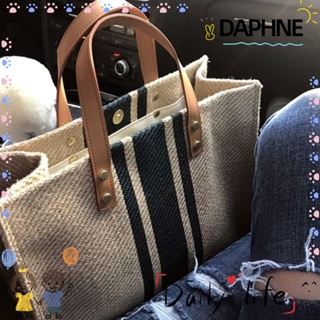 Daphne กระเป๋าถือ กระเป๋าสะพายไหล่ ทรงโท้ท ทรงสี่เหลี่ยม ขนาดใหญ่ จุของได้เยอะ สไตล์วินเทจ สําหรับสตรี