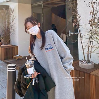 เสื้อกันหนาว ทรงหลวม ขนาดใหญ่ 250 กรัม แฟชั่นฤดูใบไม้ร่วง ฤดูหนาว สไตล์เกาหลี สําหรับผู้หญิง