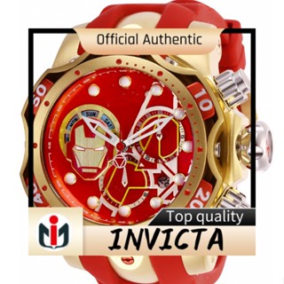 Invicta INVICTA นาฬิกาข้อมือควอตซ์แฟชั่น สีแดง สําหรับบุรุษ