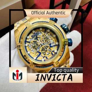 Invicta INVICTA นาฬิกาข้อมือ สายเหล็ก แบบบาง สไตล์อเมริกันใต้ สําหรับผู้ชาย