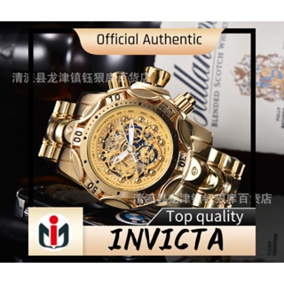 Invicta นาฬิกาข้อมือควอตซ์ สายสแตนเลส หน้าปัดขนาดใหญ่ 3 มือ สําหรับผู้ชาย