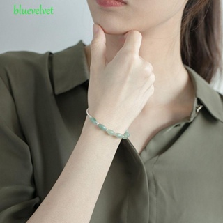 Bluevelvet สร้อยข้อมือหยก บุคลิกภาพ โซ่มือโลหะ ปรับได้ สร้อยข้อมือลูกปัด ทองแดง สไตล์เกาหลีโบราณ