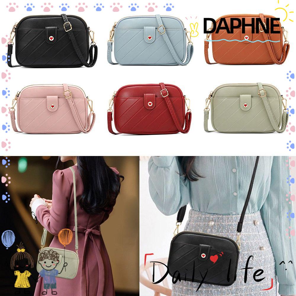 daphne-กระเป๋าสะพายไหล่-หนัง-pu-ทรงสี่เหลี่ยม-แต่งซิป-สีพื้น-แฟชั่นสําหรับสตรี