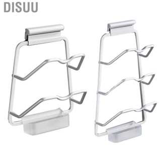 Disuu 2/3 Layers Pot Lid Holder Drilling Free Wall Mounted Space Saving Kitchen Storage Rack Aluminium Cover Organizer