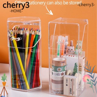 Cherry3 กล่องอะคริลิคใส อเนกประสงค์ คุณภาพสูง สําหรับใส่ปากกา เครื่องเขียน