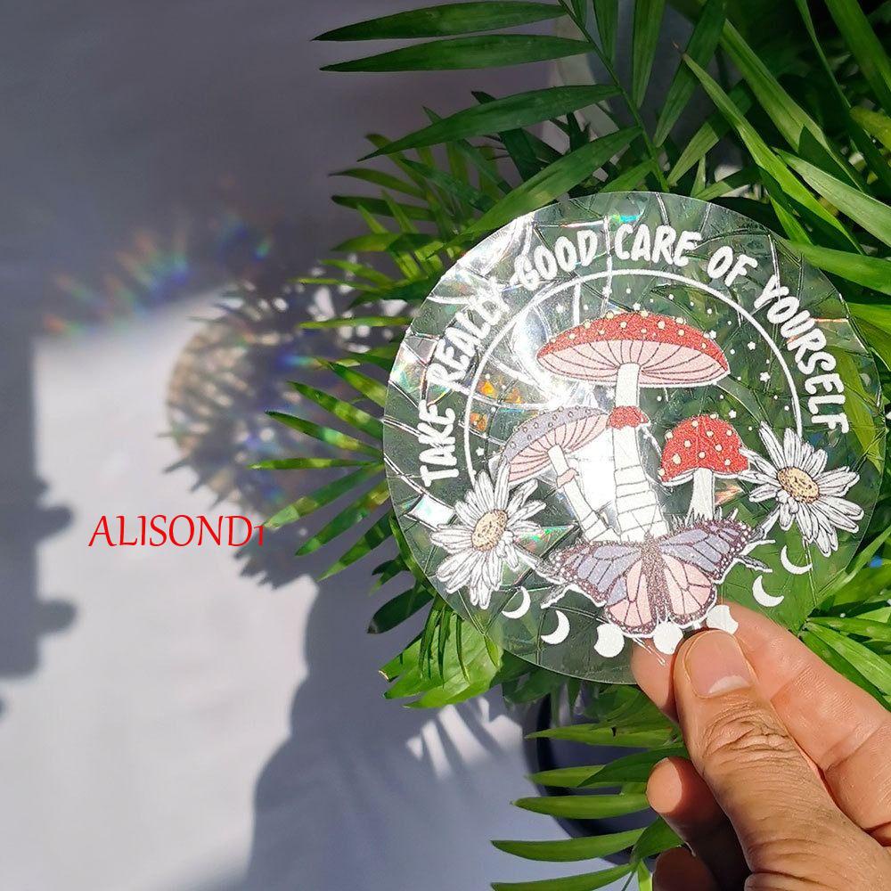alisond1-สติกเกอร์กระจกไฟฟ้าสถิตย์-ลายดอกไม้-3d-สีรุ้ง-มีกาวในตัว-สําหรับตกแต่งบ้าน
