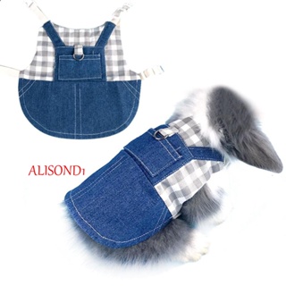 Alisond1 เสื้อแจ็กเก็ตยีน เฟอร์เรต น้ําหนักเบา ขนาดเล็ก แฟชั่น สําหรับสัตว์เลี้ยง กระต่าย หนูแฮมสเตอร์