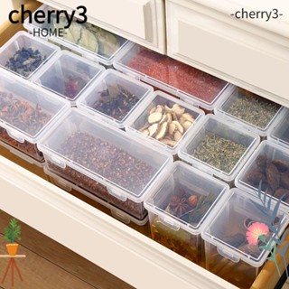 Cherry3 กล่องเก็บเครื่องเทศ แบบหนา กันความชื้น กันฝุ่น ทนทาน