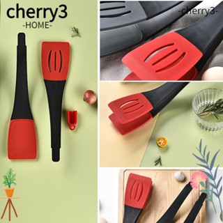 Cherry3 ที่คีบไม้พาย ซิลิโคน ทนความร้อน ถอดออกได้ อเนกประสงค์ 3 in 1 สําหรับคีบไข่สเต็ก 2 ชิ้น