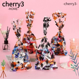 Cherry3 ถุงขนมคุกกี้ ขนมขบเคี้ยว ลายฮาโลวีน 50 ชิ้น